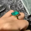 8.4ct Emerald Cut Emerald Simple Classic Engagement Ring