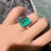 8.4ct Emerald Cut Emerald Simple Classic Engagement Ring