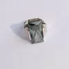32ct Radiant Cut Green Tourmaline Vintage Cocktail Ring
