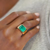 5.2ct Emerald Cut Emerald Engagement Ring