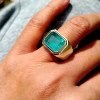 5.2ct Emerald Cut Emerald Engagement Ring