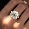 6.8ct Round Cut White Sapphire Halo Engagement Ring