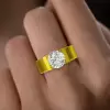 2.5ct Tension Set Round Cut White Sapphire Engagement Ring