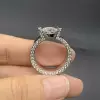2.5ct Tension Set Round Cut White Sapphire Engagement Ring