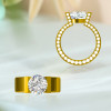 2.5ct Tension Set Round Cut White Sapphire Engagement Ring