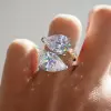 19ctw Pear Cut White Sapphire Two Stone Engagement Ring