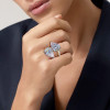 19ctw Pear Cut White Sapphire Two Stone Engagement Ring