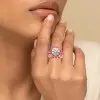 3ct Halo Round Cut White Sapphire Wedding Ring Set