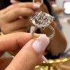 14ct Cushion Cut White Sapphire Engagement Ring