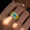 2.5ct Simple Classic Emerald Cut Aquamarine Engagement Ring