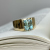 2.5ct Simple Classic Emerald Cut Aquamarine Engagement Ring