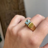 2.5ct Simple Classic Emerald Cut Aquamarine Engagement Ring