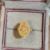 8ct Halo Pear Cut Yellow Sapphire Engagement Ring
