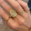 8ct Halo Pear Cut Yellow Sapphire Engagement Ring