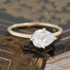 Simple 2.5ct Pear Cut White Sapphire Engagement Ring