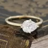 Simple 2.5ct Pear Cut White Sapphire Engagement Ring