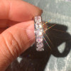 4ctw Round Cut Channel Set White Sapphire Eternity Ring