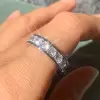 4ctw Round Cut Channel Set White Sapphire Eternity Ring