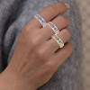 4ctw Round Cut Channel Set White Sapphire Eternity Ring
