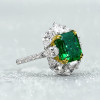 5.6ct Asscher Cut Emerald Vintage Engagement Ring
