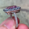 5.5ct Halo Cushion Cut Lavender Purple Sapphire Engagement Ring