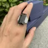 32ct Radiant Cut Green Tourmaline Vintage Cocktail Ring