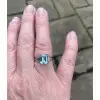 Art Deco 3.8ct Emerald Cut Aquamarine Engagement Ring