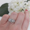 2ct Emerald Cut White Sapphire Paved Engagement Ring