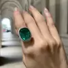 15ct Halo Cushion Cut Emerald Engagement Ring