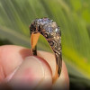 Antique Style 6.7ctw Three Stone Engagement Ring