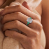 4ct Emerald Cut White Sapphire Vintage Engagement Ring