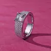 9.5ct Princess Cut Blue Sapphire Paved Engagement Ring