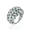6ctw Marquise Cut Cluster Flower Ring With Emerald