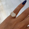 Rose Gold Tone Paved White Sapphire Heart Ring