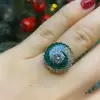 1.3ct Round Cut White Sapphire Swirl Engagement Ring