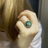 1.3ct Round Cut White Sapphire Swirl Engagement Ring