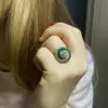 1.3ct Round Cut White Sapphire Swirl Engagement Ring