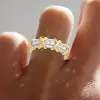 Round Cut White Sapphire Two Tone Knot Wedding Band