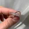 Intertwined Crossover Wedding Band