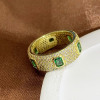 Bezel Setting Emerald Cut Sapphire Paved Wedding Band