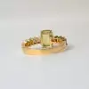 5ct Emerald Cut Light Green Sapphire Rainbow Engagement Ring