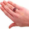 4CTW Oval and Round Cut Ruby Coctail Ring