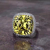 12ct Halo Cushion Cut Paved Ring