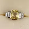 6.7ct Radiant Cut Yellow Sapphire Engagement Ring
