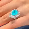 14ct Pear Cut Paraiba Tourmaline Cocktail Ring