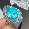 14ct Pear Cut Paraiba Tourmaline Cocktail Ring