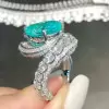 14ct Pear Cut Paraiba Tourmaline Cocktail Ring