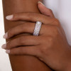 Inside and Out Paved Wide Wedding Band
