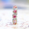 8ctw Pink and Champagne Sapphire Eternity Ring