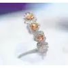8ctw Pink and Champagne Sapphire Eternity Ring